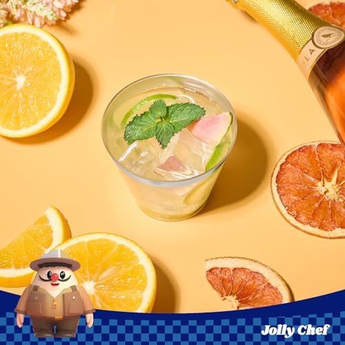 JOLLY CHEF 9 oz Plastic Cups Silver Rimmed Disposable Cups 100 Pack - Image 4