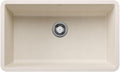 BLANCO 443083 Precis Silgranit 30” Single Bowl Undermount Kitchen Sink, Soft White