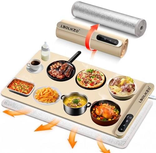 Warming Mat For Food 24"Dx16"W 500W Food Warming Mat Heat Resistant Pad Graphene 5s Rapid Food Warmers for Parties Buffet 6 Temp 6H Timer Chafing Dishes for Buffet,Auto Shut Off for Gatherings - Image 2