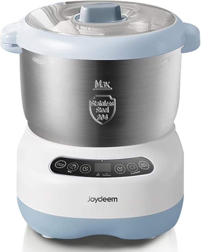 Joydeem Electric Dough Maker with Ferment Function, Microcomputer Timing, Face-up Touch Panel, 7.4Qt, 304 Stainless Steel, JD-HMJ7L