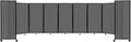Versare Polycarbonate Room Divider 360 Portable Wall Partition | Freestanding Office Dividers | Locking Wheels | Privacy Screen Panels - 25' x 6' Dark Gray Thermoplastic Polymer