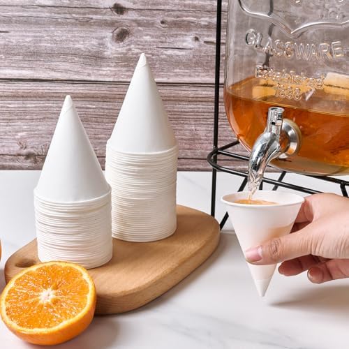 JOLLY CHEF 400 Pack Paper Snow Cone Cups 4oz - Image 4