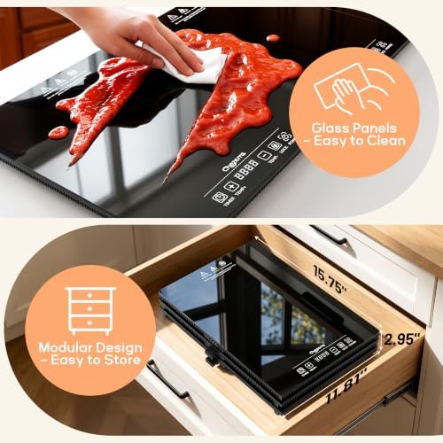 Chezerra Electric Warming Tray, 3-in-1 Food Warmer for Buffets Party, Black - Image 5