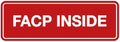 Signs ByLITA Standard FACP Inside Sign | Fire Safety Signage (Red) - Small 1 Pack