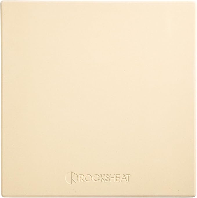 12x12x0.6 Inch Cordierite Pizza Stone, Oven & Grill Safe, Food-Grade Baking Stone for Crispy Crust Pizza, Bread, Pie & Cookies