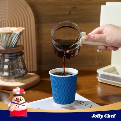 JOLLY CHEF Paper Coffee Cups 8 oz 120 Pack Insulated Paper Cups Blue - Image 4