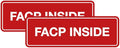 Signs ByLITA Standard FACP Inside Sign | Fire Safety Signage (Red) - Large 2 Pack