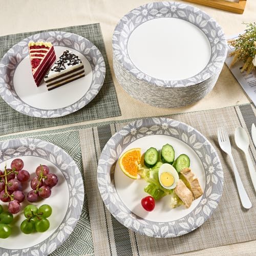 JOLLY CHEF 10 inch 140 Pack Disposable Paper Plates - Image 6
