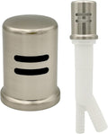 Dishwasher Air Gap Kits with Satin Nickel Dishwasher Air Gap Cover and Matching Escutcheon, Replacement air gap dishwasher, Solid Brass Air Gap Cap,Satin Nickel Finish