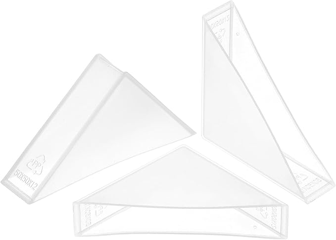 uxcell 20Pcs Plastic Corner Protectors 12x70mm Right Angle Shape Glass Corner Guards Cushion for Corner Protection of Glass, Mirror, Tile, White