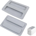 2 Pack Toaster Cover,Silicone Toaster Lid Bread Machine Cover 2 Slice Wide Slot,Electric Bread Maker Upper Covers for Clean Organized Kitchen(Grey)