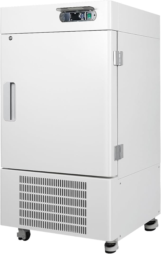 Ultra-Low Temperature Freezer, 58L Capacity -40C to -86C Laboratory Freezer Large-Capacity ULT Refrigerator for Sample Storage with Temperature Alarm Function