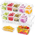 Lifewit Chilled Condiment Caddy with 5 Individual Lids, Garnish Tray 2 Pcs by Lifewit