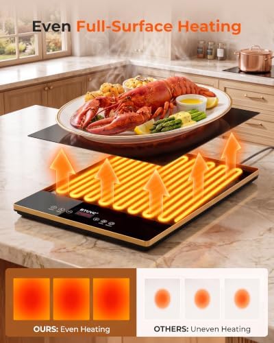 Warming Trays For Buffets Party,4-In-1 47"×16"Independent Temp Control Food Warmers For Parties Buffet,8 Precise Temps&24H Timer Warming Mat For Food,Modular Food Warming Mat Catering Gatherings - Image 7