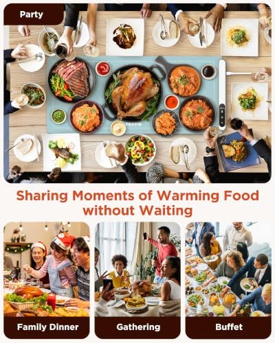 FEPPO Food Warming Mat, (XXL 36"x16") Food Warmers for Parties Buffet - Image 6