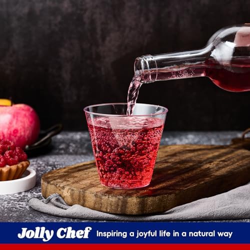 JOLLY CHEF 200 Pack 10 oz Clear Plastic Cups, Disposable Party Cups - Image 3