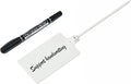 50 White Plastic Writable Shipping Tags - Large, Waterproof, Hanging Labels with One Permanent Marker Pen