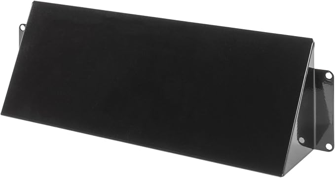 Repa Market 10 x 3 Inch Black Galvanized Steel Vent Cover - Duct Exhaust/Inlet Rain Deflector - Weatherproof Guard for Ventilation Systems/Indoor/Outdoor Vent Hood/Air Vent Grille Protection Roof