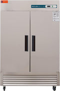 WESTLAKE 54"W Commercial Freezer 49 Cu.ft Stainless Steel Reach-in Solid Door Upright Fan Cooling 2 Door 2 Section Freezer for Restaurant, Bar, Shop, etc