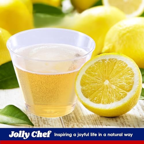 JOLLY CHEF 9 oz Clear Disposable Plastic Cups & 100PCS Plastic Disposable Straws - Image 6