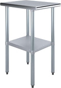 24 in. x 18 in. Stainless Steel Work Table | NSF Kitchen Prep Table | Utitly Metal Table