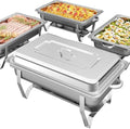 9Qt Chafing Dishes for Buffet, Roll Edge Designed Chafing Dish Buffet Set by Unknown