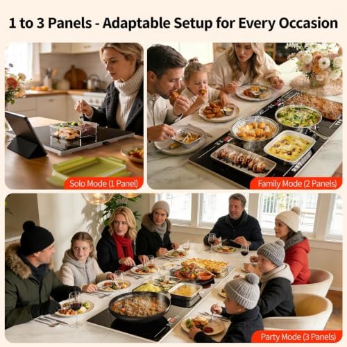 ODSD Food Warmers for Parties Buffet, 47"x15" Extra-Long Food Warming Tray - Image 3
