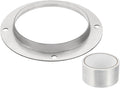PATIKIL 5 Inch Duct Connector Flange, Metal Straight Pipe Exhaust Flange Duct Mounting Plate for Heating Cooling Ventilation HVAC System, 304 Stainless Steel