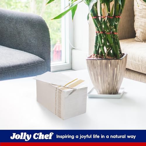 100 Paper Napkins Disposable Guest Towels, 3 Ply Gold Dinner Napkins - Image 7