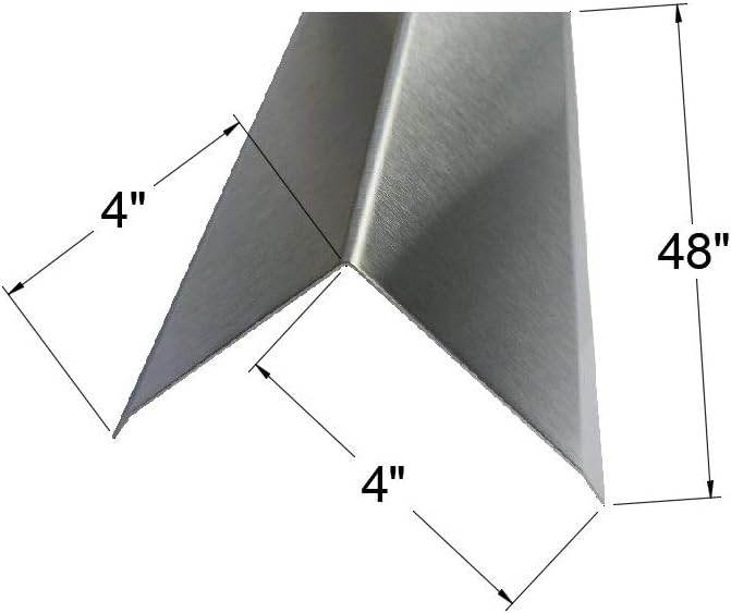 Brushed 304 Stainless Steel Corner Guards, 48" Wall Protectors, 20ga & 16ga, Available in 1/2" to 4", Multi-Pack Options (1, 2, 5, or 10) (2, 4 x 4, 20ga, with Hug Edges)