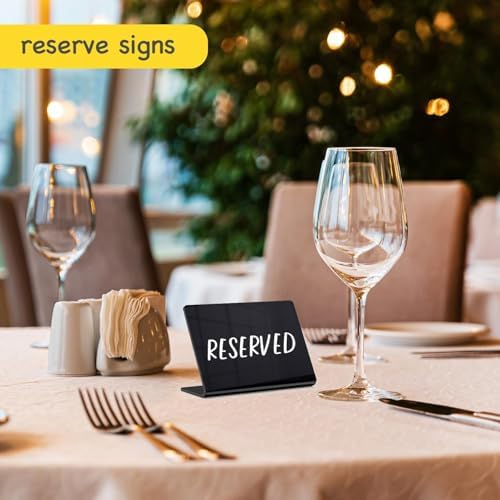 PigPotParty 12 Pcs Acrylic Mini Chalkboard Signs, 4"x3" Food Labels - Image 6