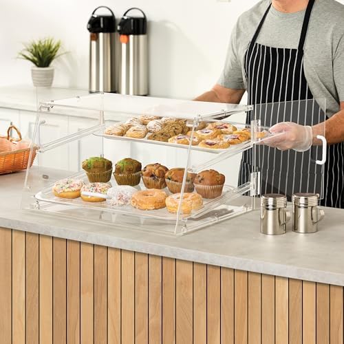 Winco 2 Tier Clear Commercial Display Case - Image 4