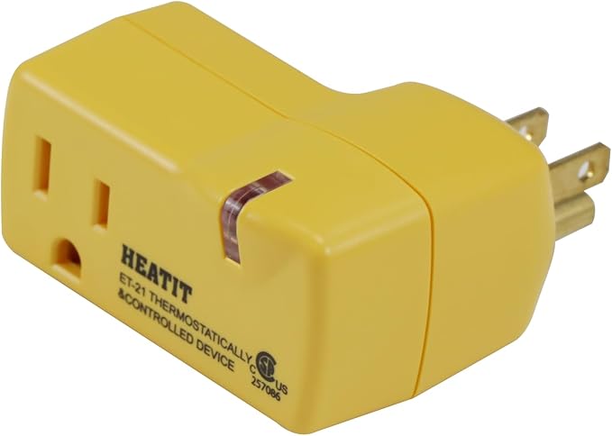 HEATIT ET-21 Freeze Thermostatically Controlled Outlet On at 38F /Off at 50F