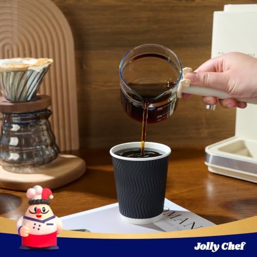 JOLLY CHEF Paper Coffee Cups 8 oz 120 Pack Insulated Paper Cups Black - Image 4