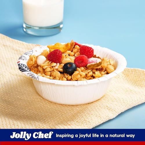 JOLLY CHEF 156 Count Paper Bowls 16 oz with Leaf Floral Print - Image 5