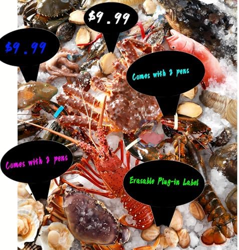 10 Pack Oval Big Chalkboard Signs for Food Buffet Party, Tabletop Small Chalkboard Signs Food Labels for Wedding Bakery Buffet, Easy to Write and Wipe Off - Image 4