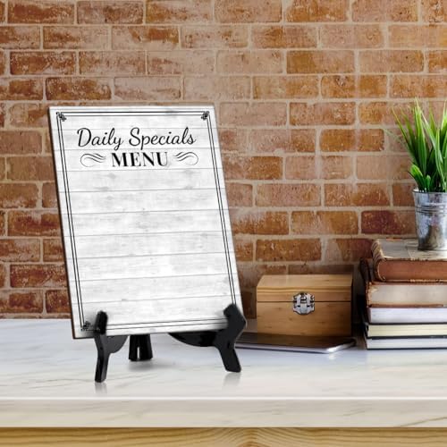 Daily Specials Menu 6x8 Dry Wipe Table Sign Easy Installation | Restaurant & Bar | Perfect To Clearly Direct Customers & Advertise Specials | No Pen Included - Image 4