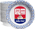 JOLLY CHEF Paper Bowls 20 oz 200 Count Large Disposable Bowls Bulk by JOLLYCHEF