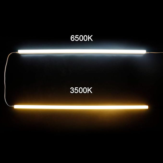 LightingWill LED T5 Integrated Fixture 3FT, Daylight White 6000-6500K, 14W, Linkable Shop Light and Under Cabinet Light, Corded Electric with Built-in ON/Off Switch, 4 Pack