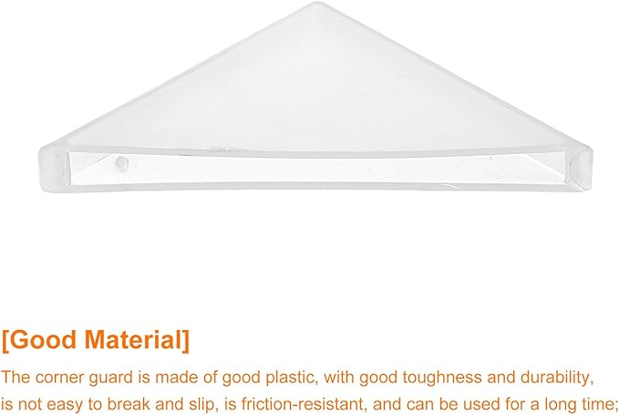 uxcell 20Pcs Plastic Corner Protectors 4x50mm Right Angle Shape Glass Corner Guards Cushion for Corner Protection of Glass, Mirror, Tile, White