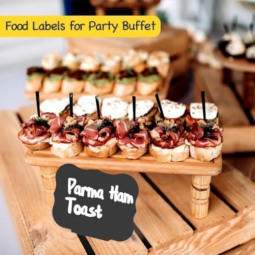 12 Pcs Food Labels for Party Buffet 4"x3" Mini Chalkboard Signs for Food - Image 6
