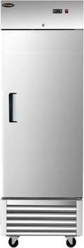 27 Inch Commercial Freezer Upright, Single Door Stainless Steel Reach In Freezer, 23 Cu.Ft Large Capacity, Energy Efficient, Fast Cooling for Restaurant, Supermarket, Bakery