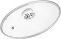 14 inch Glass Lid For Pots, Pans and Skillets, Clear tempered Glass Lid Replacement with Vent For Frying Pan, Stock Pot, Cast iron skillet, 8, 9.5, 10.25, 11, 12, 12.5, 13.5 and 14 Inch Glass Covers