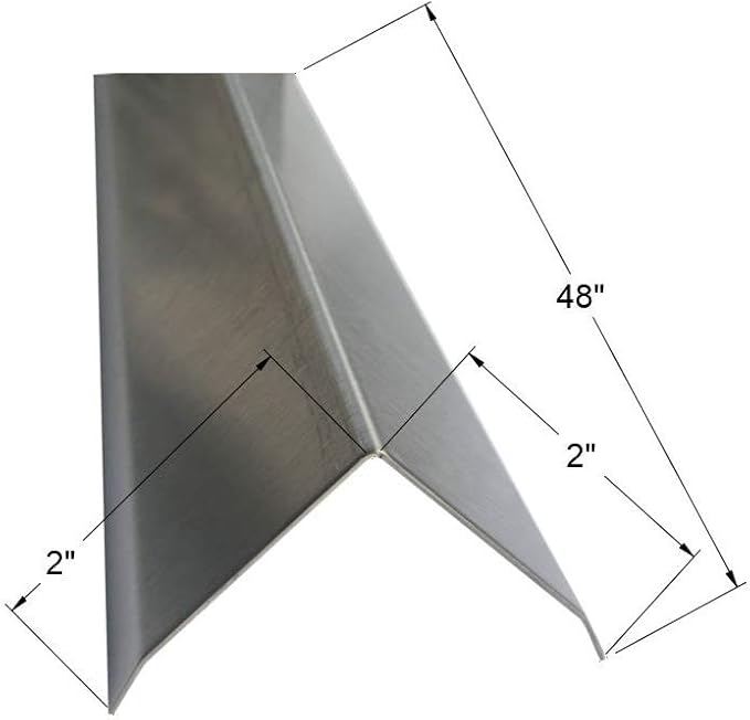 Brushed 304 Stainless Steel Corner Guards, 48" Wall Protectors, 20ga & 16ga, Available in 1/2" to 4", Multi-Pack Options (1, 2, 5, or 10) (1, 2 x 2, 20ga, with Hug Edges)