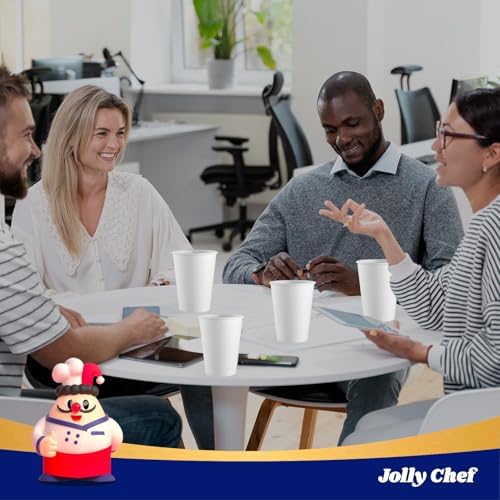 JOLLY CHEF 1000 Pack Disposable Paper Coffee Cups 12 oz - Image 6