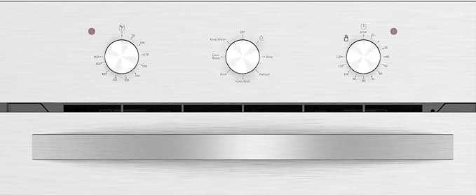Empava 24 Inch Single Wall Oven with 6 Cooking Functions Mechanical Knobs Control in Stainless Steel, SXB14