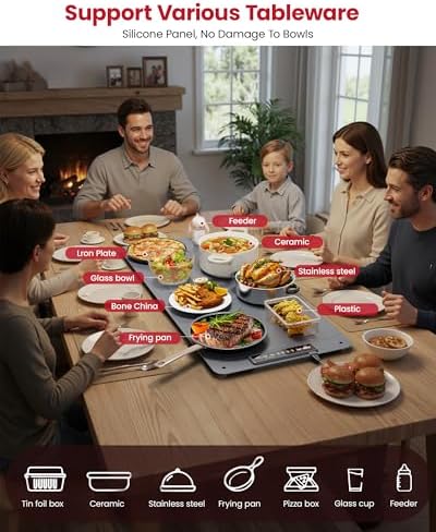 Extra Large Food Warming Mat, XXL 36"x16" Full-Surface Heating - Image 4