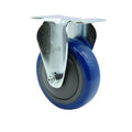 Service Caster Brand Replacement Caster for Uline Caster H-5539R-Rigid Top Plate Caster with 4 Inch Blue Polyurethane Wheel-Light Duty Replacement Caster-Fits Carts, Dollies and Poly Box Trucks H-1956