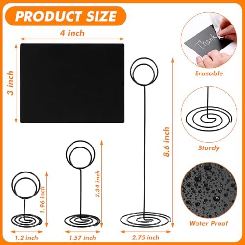 Aertiavty 48 Packs Mini Chalkboard Signs, 4x3 Inch Small Chalkboard Signs with Stand, 4 Markers, Food Labels for Party Buffet, Wedding, Table Setting, Food Display - Image 2