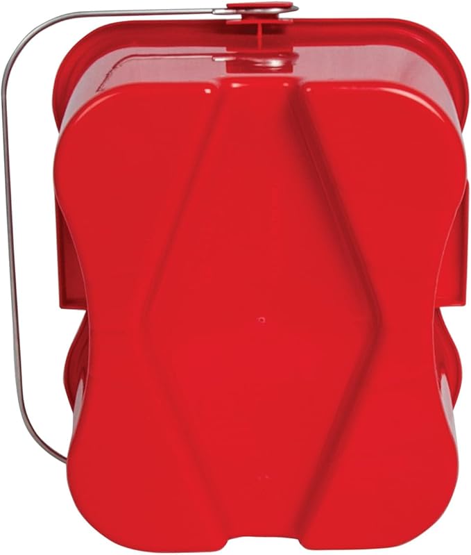 San Jamar Kleen-Pail Pro Sanitizer Pail Cleaning Bucket with Bail Handle for Cleaning, Kitchens, Restaurants, And Janitorial Use, Plastic, 6 Quarts, Red